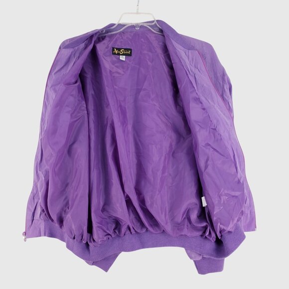 Vintage Alan Stuart Bomber Jacket Lightweight Made In USA Mens Sz XL - Picture 2 of 8